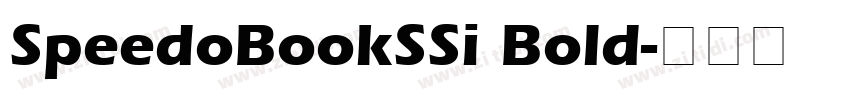 SpeedoBookSSi Bold字体转换